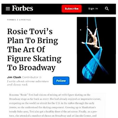 Forbes feature on Rosie Tovi and her company World Ice Events